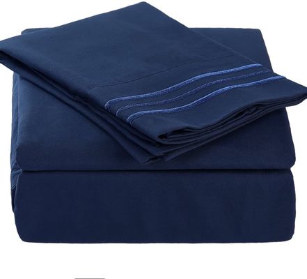 Schlafen Sie ruhig mit 4 PCS gebürsteten Mikrofaser-Blättern mit 3-Linien-Brädern
