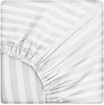 500 Garnzahlen 100% Baumwolle Fitted Sheet Satin Weave Damaskus gestreiftes Schlafzimmer Notwendig