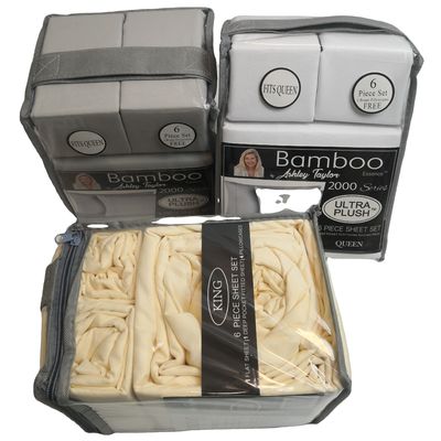 Moderne Art 2200 Fadenzählung Bambus Stoffblatt Set 6 Stück Set Blech Kissenbezug Sets