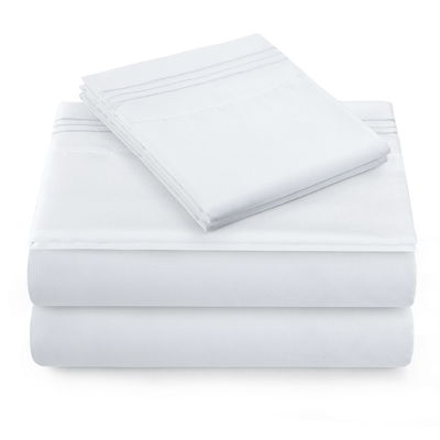 Billigste Bettwäsche 200TC 100% Polyester Mikrofiber Drei Linien Stickerei Set von Xinpai