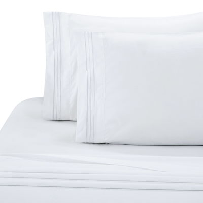 Billigste Bettwäsche 200TC 100% Polyester Mikrofiber Drei Linien Stickerei Set von Xinpai