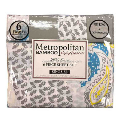 Keine Füllung Fester Druck Mikrofiber Stoff 80gm 100% Polyester Bettwäsche Set 6pcs