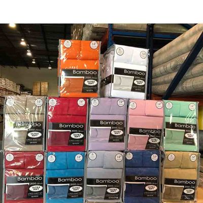 100% Polyester Massivmikrofiber Stoff Bettwäsche Set 4 oder 6 Stück Flachbettwäsche