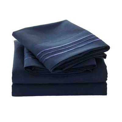 200TC Drei-Zeilen-Embroiderie Luxus-Hotel-Blatt-Set mit 100% Polyester Mikrofiber