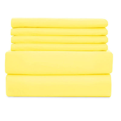 Nationale Standards Farbfestigkeit Grade Bambus 2200 Serie gebürstete Mikrofaser-Blatt Set 6pcs