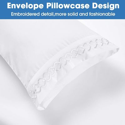 Solid Soft Brushed Microfiber Luxus Stickwerk Set 3/4 Stück individuell angepasst