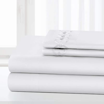 Solid Soft Brushed Microfiber Luxus Stickwerk Set 3/4 Stück individuell angepasst