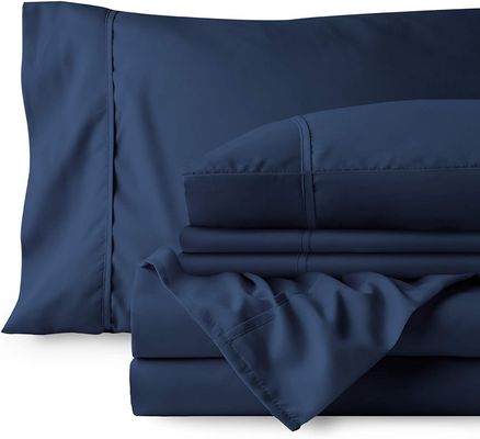 Verbessern Sie Ihre Schlafzimmerdekoration mit Bambus 2200 Serie 80gsm Bürsten Mikrofiber-Blatt Set