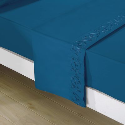 Keine Füllung Elegante und moderne Blume Broderierte Blätter Set 4 Stück 100% Polyester