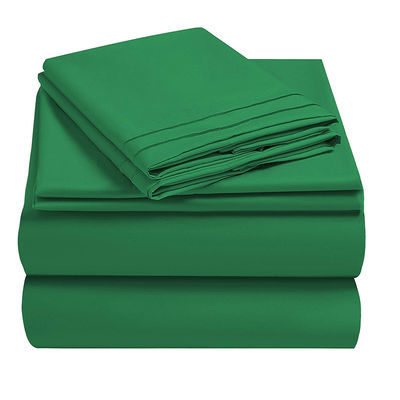 Stickerei Zwei Linien Bettwäsche Set 4 Stück für USA 100% Polyester Mikrofiber Material