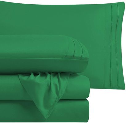 Stickerei Zwei Linien Bettwäsche Set 4 Stück für USA 100% Polyester Mikrofiber Material