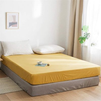 Billigste Gewebte Fitted Sheet für Matratze 8 oder 14 Zoll 4 Way Stretch Mikrofiber 75gm
