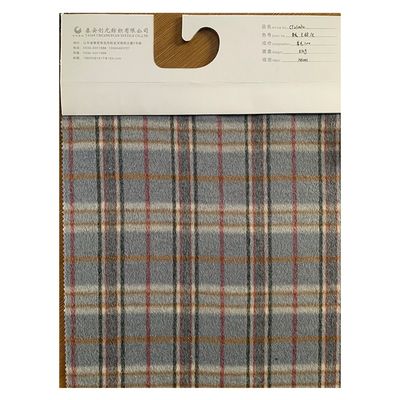 Kleidung Gewebe Schick und Luxus Polyester Wolle Gemischt Tweed Mit Großer Plaid