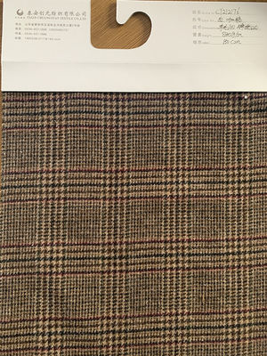 Kleidung Gewebe Schick und Luxus Polyester Wolle Gemischt Tweed Mit Großer Plaid