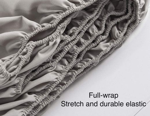 Maßgeschneidert JA 100% Polyester Mikrofaser Fitted Sheet Voll elastisch rund um Extra tiefe Tasche Allzeit