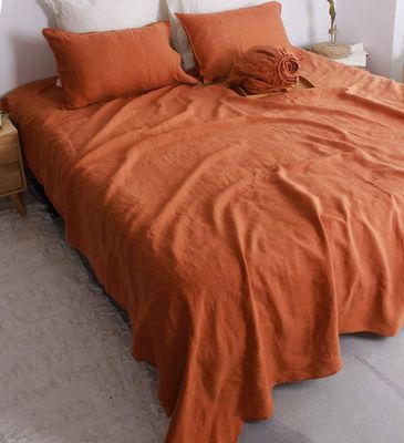 Schöpfen Sie ein gemütliches Schlafzimmer mit unserem 100%-Französisch-Leinen-Set für die ganze Saison