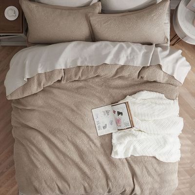 Fügen Sie Ihrem Schlafzimmer einen Hauch Luxus hinzu mit einem 100% Baumwolle Waffel Weave Duvet Cover Set