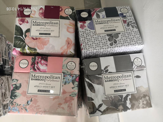 Massage KEINE MOQ Druck Mikrofaser Stoff 80gm 100% Polyester Bettwäsche Set 6pcs Gut