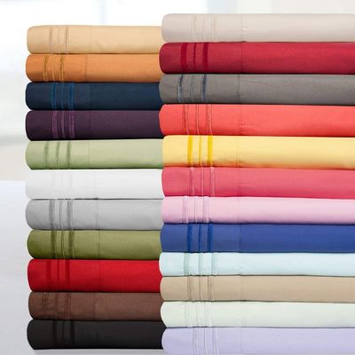 All-Season 1800 Fadenzählung 100% Mikrofaser-Blatt-Set 6 Stück aus 40 Stoffzählung
