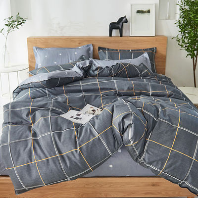 100% Polyester Stoff Königgröße Leinen Schlafzimmer Set mit Bettdecke und flache Laken