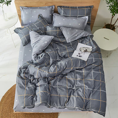 100% Polyester Stoff Königgröße Leinen Schlafzimmer Set mit Bettdecke und flache Laken