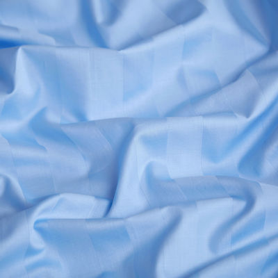 Blau-weiß gestreifte Bettwäsche aus 100% Baumwolle