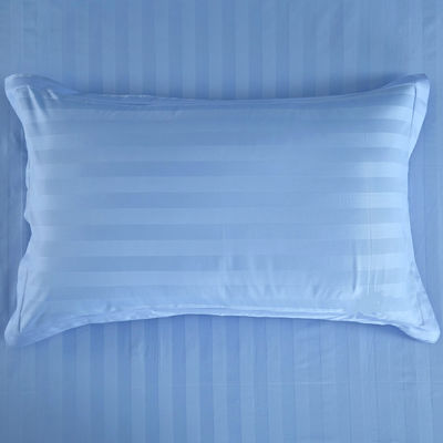 Blau-weiß gestreifte Bettwäsche aus 100% Baumwolle