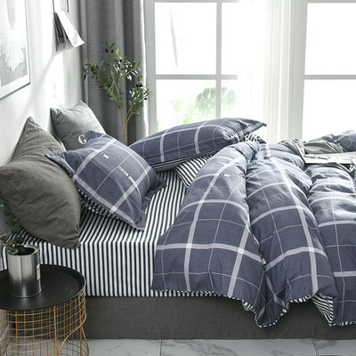 100% Polyesterfaser angepasst 4 Stück 2021 King Size Bettwäsche Set Baumwolle 300Tc für Schlafzimmer