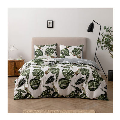 Schlafzimmer afrikanische Bettwäsche Set mit 300tc Fadenzahl und Custom Leaf Pattern Druck