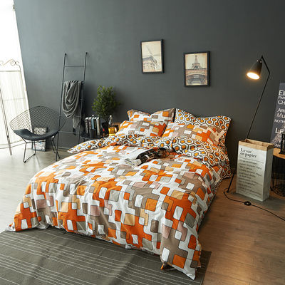 Garnfarbmuster 100% Bambus Deckdecke Set moderner Stil mit Bettdecken Kissenbezüge