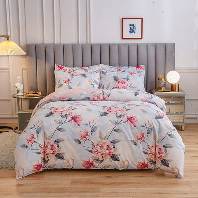 Weiß 4 Stück 100% Baumwolle Quilt Bettwäsche Set angepasste Farbe Bettdecken Bettwäsche Set