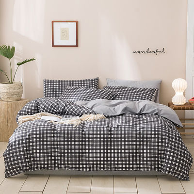 4 Stück Massivmuster 100% reines französisches Weiches Dauerfähiges Leinen Bettwäsche Decke Cover Sets