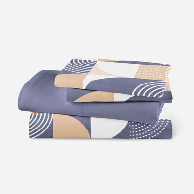 Home Textil Flachblech Geometrisch gedruckte Bettdecke Weichblech 4 Stück Menge