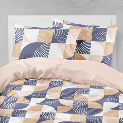 Home Textil Flachblech Geometrisch gedruckte Bettdecke Weichblech 4 Stück Menge