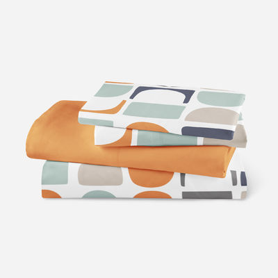 Home Textil Flachblech Geometrisch gedruckte Bettdecke Weichblech 4 Stück Menge