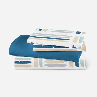 Home Textil Flachblech Geometrisch gedruckte Bettdecke Weichblech 4 Stück Menge