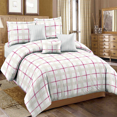 Gewässertes Garn gefärbt Plaid Streifen Bettwäsche Set Blatt Kissenbezug Sets ist angepasst Ja