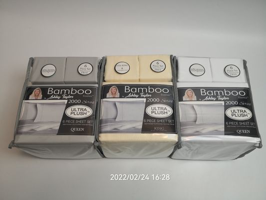 Moderne Art 2200 Fadenzählung Bambus Stoffblatt Set 6 Stück Set Blech Kissenbezug Sets
