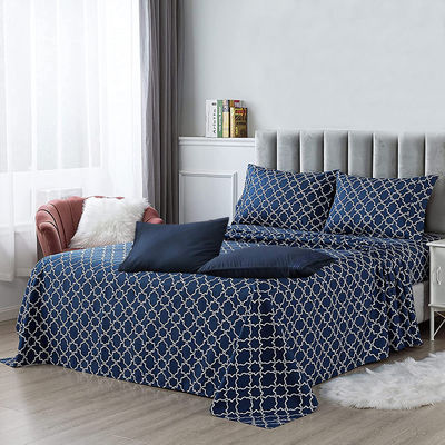 100% Polyester Druck Mikrofiber Stoff Bettwäsche Set für Königin und König Größe 6PCS
