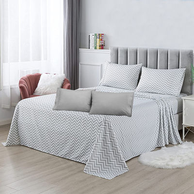 100% Polyester Druck Mikrofiber Stoff Bettwäsche Set für Königin und König Größe 6PCS