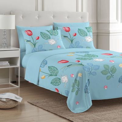 Blumen-Design-Bettwäsche-Sets für 1,5 Meter 5 Fuß-Betten Die perfekte Ergänzung zu Ihrem Haus