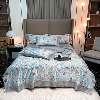 Schlafzimmerbett Kissenbezug 100% Lyocell Digital gedruckt Bettwäsche Set 2022