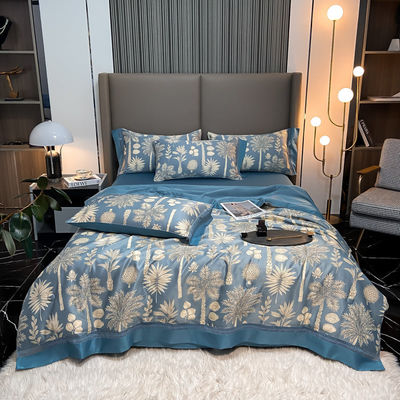 100%TENCEL 300TC 60S Stoffdichte Tencel Blumen Bettdecke Baumwolle Bettwäsche