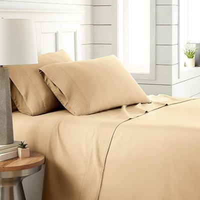 Minimalistische gefaltete Mikrofaser Polyester Baumwolle Hotel-Hausgewerbe Vierstück-Bettwäsche-Set