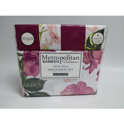 100% Polyester Druck Mikrofiber Stoff Bettwäsche Set von 6 für Home Hotel Krankenhaus Schule