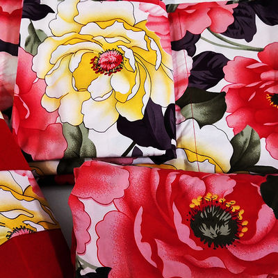Reaktive Floral 100% Polyester Heimtextilien Set von sechs in individuellen Farben