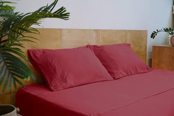 80gm Mikrofaser 3 Linien Stickerei Bettlaken Set 4 Stück für Schlafzimmer