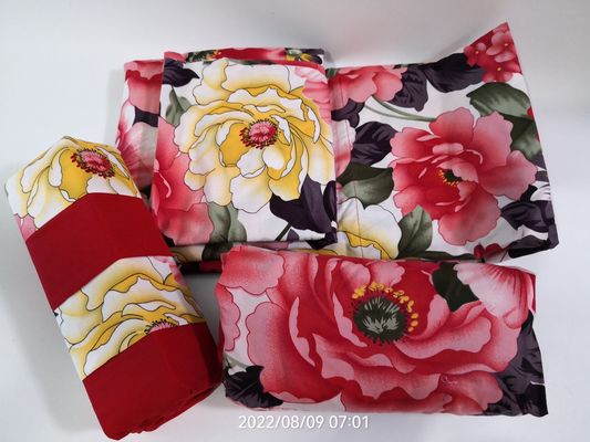 200TC 10 verschiedene Designs 100% Polyester Druck Mikrofiber Stoff Bettwäsche Set 6pcs